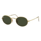 Ray-Ban Oval Green Lenses, Polished Gold Frame