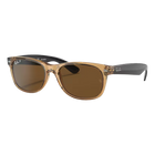 Ray-Ban New Wayfarer Bicolor Brown Lenses, Polished Honey Frame