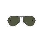 Ray-Ban Aviator Large Metal II Polished Black + Classic Green