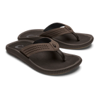Olukai Ulele Men’s Beach Sandals Dark Java / Dark Java with a visible brand logo on a white background