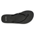 Top view Sanük Yoga Joy II Women's Memory Foam Flip Flops - Black