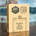Cardboard box packaging for a flask with 'Swag Brewery' branding.