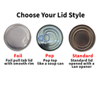 Winston the Canned Boston Terrier Lid Styles