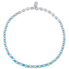 Pura Vida Ball Bead and Stone Stretch Anklet - Silver