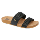 Side view of Reef Women's Vista Braid II Sandals - Black/Cork