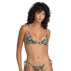RVCA Zed Triangle Bikini Top - Light Tan (Front)