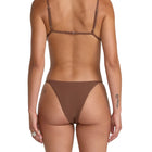RVCA Crinkle Beaded Skimpy Bikini Bottom - Chocolate (back)