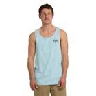 Billabong Crayon Wave Premium Tank - Dusty Blue (Front)