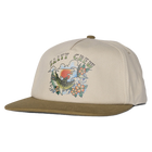 Salty Crew Hopper Oyster/Brown 5 Panel Hat Front