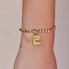 Pura Vida Harper Textured Heart Charm in a bracelet