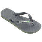 Havaianas Brazil Logo Flip Flops Steel Grey