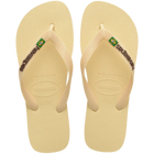 Pair of Havaianas Women's Brazil Logo Flip Flops - Buttercream
