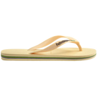 Havaianas Women's Brazil Logo Flip Flops - Buttercream Side View