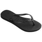 Havaianas Women's Slim Crystal Flip Flops - Black (Right)