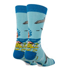 Fry Day | Men's Novelty Seagulls Cotton Crew Socks Back