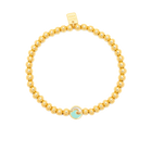 Pura Vida Enamel Wave Gold Bead Stretch Bracelet