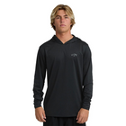 Billabong Arch Mesh Loose Fit Hooded Long Sleeve - Black (Front)