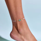 Model wearing Pura Vida Solana Seed Bead Anklet