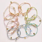 overlapping Pura Vida Friendship Ring Bracelet with different colord
