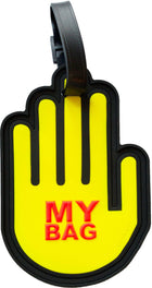 Hand Yellow Luggage Tag Front