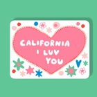 California I Luv You - Magnet Green Background
