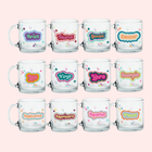 12 Zodiac Clear Mugs