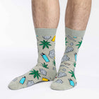 Men's Big & Tall Stoned Marijuana Socks: Shoe Size 13-17