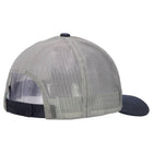 Route 66 Canvas Vegan Oiled Leather Trucker Hat - Charcoal/Navy/Gray Back