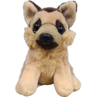 Plush toy German Shepherd dog on a white background