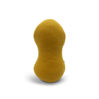 Yellow textured object on a white background