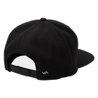 RVCA Commonwealth Snapback Hat - Black/White (Back)