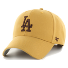 Wheat baseball cap with 'LA' logo and '47' brand on a white background