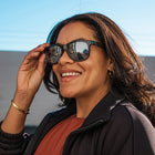 Model wearing Blenders M Class X2 Smoke Shadow