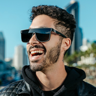 Model wearing Blenders - SciFi Dark Flatter