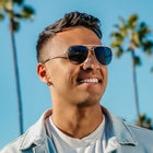 Model wearing Blenders Shadow Matte Gold