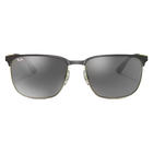 RB3569 Polished Black On Gold, Grey Mirror Silver Gradient Lenses Front