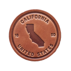 Sugarhouse California State Silhouette Leather Coaster
