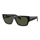 Ray-Ban Carlos Polished Black Frame, Green Lenses Side