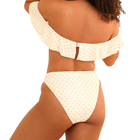 Dippin Daisys Seashore High Waist Cheeky Bikini Bottom Dotted Pink