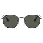 Ray-Ban RB3548N Polished Black Hexagonal Flat G-15 Green Lenses