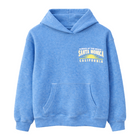 Santa Monica Kids Burnout Front Pocket Hoodie - Capri Blue Front