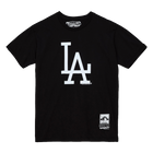 MLB Basic Logo 2 Black Tee Dodgers Front