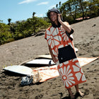 Nomadix - Changing Poncho: Big Flowers Expedition Orange