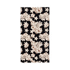 Floral patterned towel on a black background