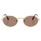 Ray-Ban Oval Metal Summer Capsule Polished Arista Gold, Light Violet Front