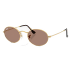 Ray-Ban Oval Metal Summer Capsule Polished Arista Gold, Light Violet Side