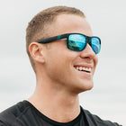 Model wearing Blenders - Canyon Fortune Blue