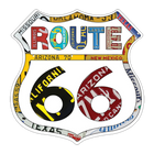 Route 66 Plate Border Shield