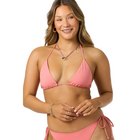 O'Neill Saltwater Solids Venice Triangle Top - Shell Pink (Front)