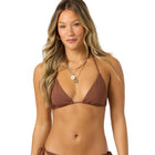 O'Neill Saltwater Solids Venice Triangle Top - Coconut Brown (FR)